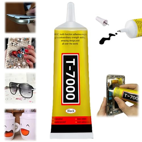 50ml T7000 Super Glue,Multi-Function Adhesive,Phone Screen Glue,Black Strong Glue,Contact Adhesive,Super Glue All Purpose,Shoe Glue Sole Repair,Craft Glue,Plastic Glue,Leather Glue,Metal Glue