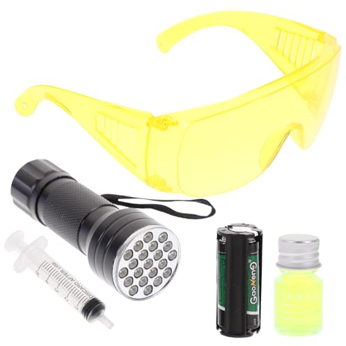 TINEASUR 1 Satz Lecksuchgerät für Klimaanlagen Kfz-Werkzeuge UV-Taschenlampen-Set Luft Auto Klimaanlage Werkzeugset Fluoreszierendes Leckageprüfungswerkzeug Prüfgerät für Kältemittellecks