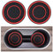 Xinjoduz 2PCS Car Cup Holder Coaster, 2.75 Inch Anti-Slip Shockproof Plastic Insulation Cup Mats Red Car Coasters Cup Holder Insert Universal Vehicle Car Accessories Interior for Most Cars, SUV, Truck