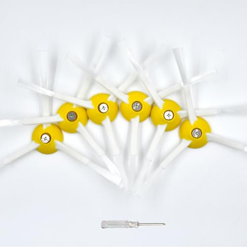 Spazzola laterale di ricambio compatibile per iRobot Roomba 600 700 800 900 Serie 675 692 694 677 671 614 980 960 985 880 860 866 870 accessori per aspirapolvere, spazzola laterale a 6 bordi