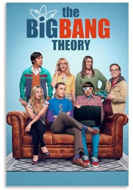 KDCVRYJE Filmposter The Big Bang Theory, klassisch, alte Filmkomödie, Atmosphäre, Horrorkunst-Poster, Dekoration, 40 x 60 cm, ungerahmt, 13