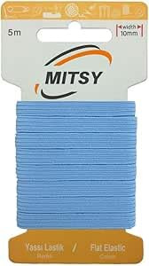 MITSY Reißfeste Gummiband Flachgummi zum Nähen Breit 10 mm 5 m Babyblau | Gummibänder, Elastisch & Reißfest, Gummilitze für Handarbeit, Hosengummi, Basteln & DIY, Langlebig & Formstabil