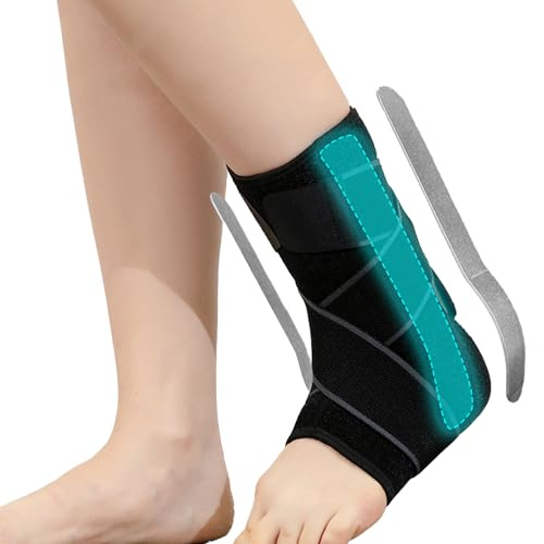 OhMill Achilles Tendon Support Brace Ankle Brace with 2 Metal Splint Sprained Ankle Support Wrap Foot Fracture Boot
