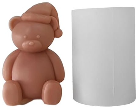 Stampo a forma di orsetto a forma di sapone fatto a mano e candela 3D