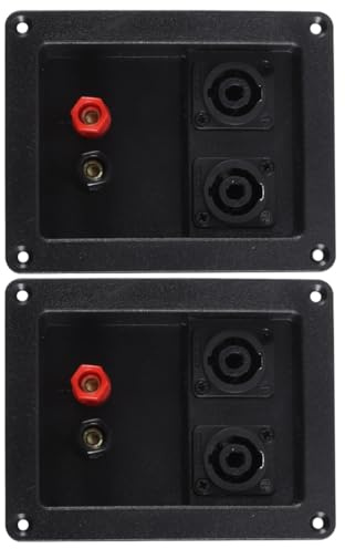 Durlo 2-teiliger Lautsprecher-Anschlussbecher-Adapter, 2-Wege-Frequenzweiche mit Anschlusskasten für Bühnenshows, Konzerte und Veranstaltungen