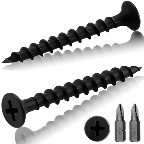 220 stycken snabbbyggande skruvar 4,2 x 30 mm gipsskruvar grov gänga och korsfördjupning fosfaterade (svart)