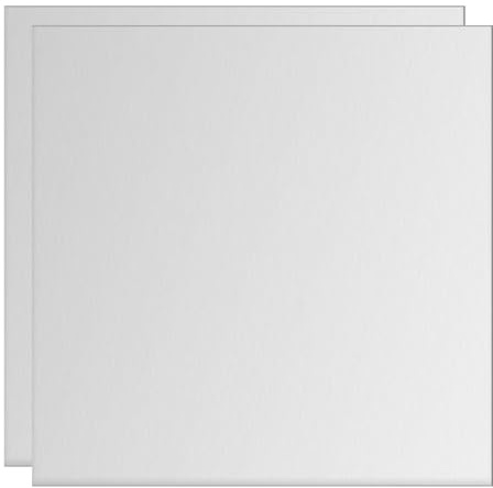 QUARKZMAN 2 Piezas Lámina De Aluminio 150mm x 150mm x 3mm Gros Plateado | Placa Cuadrada De Aluminio 3003, Para Uso Industrial