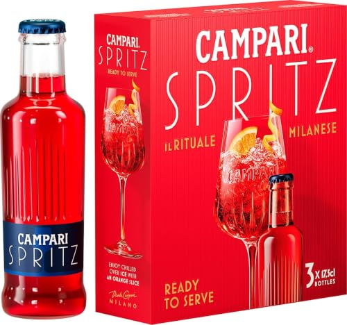 Campari Spritz - Aperitivo Alcolico Pronto da Servire, 3 Bottigliette x 17.5 cl, 10,5% Vol