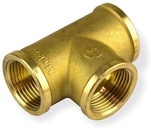 Stabilo-Sanitaer Messingfitting T Stück 1 Zoll DN25 Abzweig Messing Fitting Gewindefitting Rohrfitting
