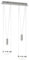 WOFI 7263.04.54.6000 A, Pendelleuchte, Aluminium, 17 watts, Integriert, Nickel matt/Chrom, 48 x 15 x, H: 150 cm x B: 15 cm x L: 48 cm