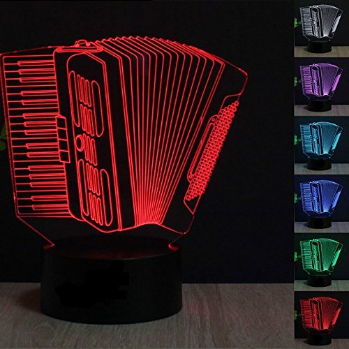 HPBN8 Ltd 3D Akkordeon Illusions LED Lampen Tolle 7 Farbwechsel Acryl berühren Tabelle Schreibtisch-Nacht licht mit USB-Kabel für Kinder Schlafzimmer Geburtstagsgeschenke Geschenk