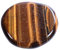 Edelstein Scheibenstein 3-5 cm + Edelsteinkarte | Handschmeichler Taschenstein Massagestein | Lebensquelle Plus (Tigerauge)