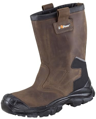 U-Power - Alaska UK Safety Boots - Wet & Cold Environments - S3 CI SRC, Brown, 10 UK
