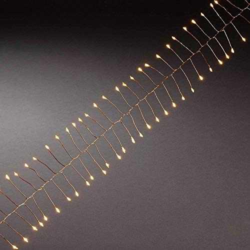 Konstsmide Christmas Lights Indoor LED Naked Wire Pin Wire Cluster Lights/Firecracker Style/Indoor (IP20)/200 Amber White Diodes/4.5V Indoor Transformer/Copper Wire String Lights