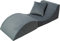 Velinda Klappsofa bequem, entspannend, 3 in 1, Hocker, Tisch grau