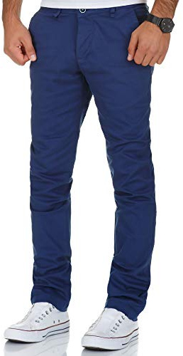 Amaci&Sons Herren Regular Slim Strech Chino Hose Fit 7009-10 Blau W29/L32