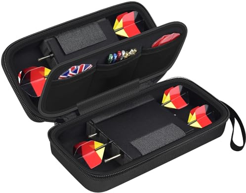 GWCASE Dartkoffer für 6 Dartpfeile mit Stahlspitze und weicher Spitze, Dart-Trageaufbewahrung, passend für Dartspitzen, Schäfte und Flights (nur Box)