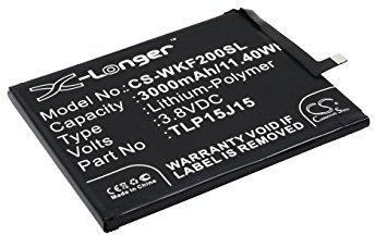 TECHTEK Batteria 3000mAh compatibile con [Wiko] FEVER, Fever 4G sostituisce TLP15J15, TLP15J30, TLP15L27, TLP16F14 FBA