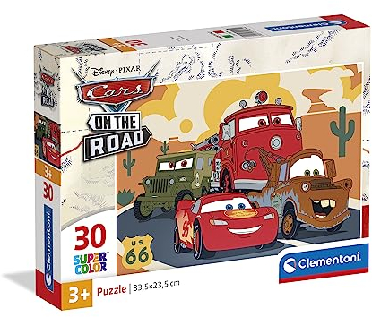 Clementoni - 20274 - Supercolor Puzzle Disney Pixar Cars - 30 Pieces - Jigsaw Puzzle For Kids Age 3