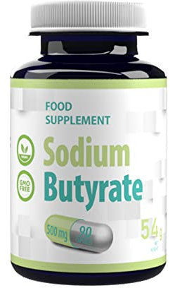 Hepatica Sodium Butyrate (Natriumbutyrat) 500mg 90 Vegan Kapseln, 385mg Butyric Acid, Laborgeprüft, Hochdosiert