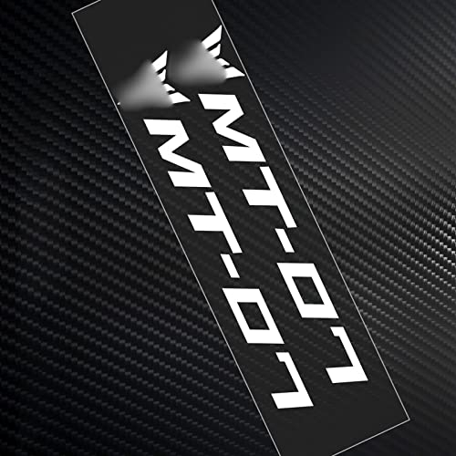 TETHY Vinyl Reflektierend Für Yamaha MT07 Aufkleber Rad Tank Aufkleber MT 07 Set Kit Logo Emblem Aufkleber (Color : White)