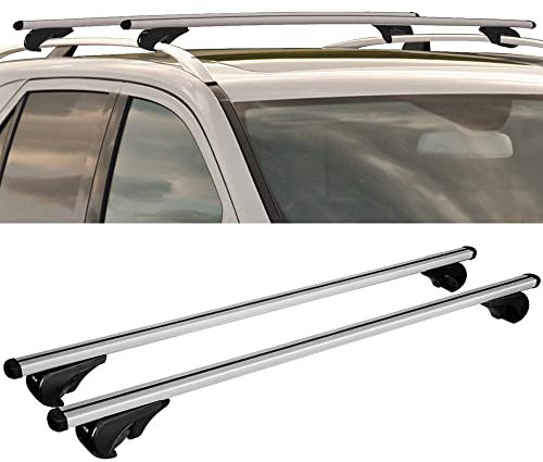 Dachträger Alu Vierkant für Toyota Proace City Verso Long - mit offener Reling, Baujahr 06/2019-