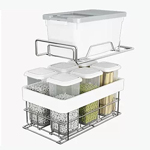 Rangement Coulissant Cuisine, Étagère De Rangement À 2 Niveaux Sous L'évier Fil De Cuisine Coulissant Panier Coulissant Organisateurs D'armoires For Armoires De Cuisine ( Color : Silver , Size : 350 )