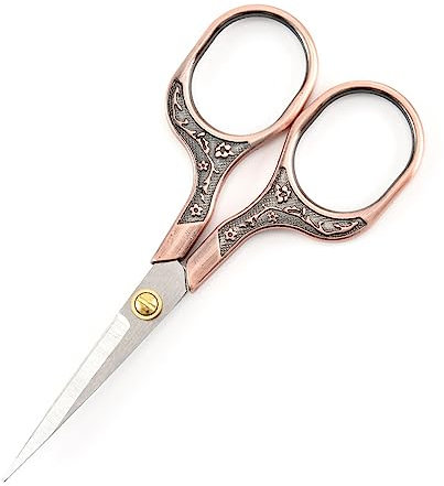 Ciseaux d'artisanat ciseaux à lame tranchante ciseaux polyvalents pour couture/artisanat/bureau/école et maison (bronze&red))