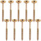 AERZETIX - C67507 - Lot de 10 Vis à bois Ø8x100mm à tête large bombée - à empreinte étoile Т40 - en acier zingué - menuiserie, contreplaqués, agglomérés, mélaminés