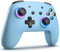 ECHTPower Switch Controller für Switch/OLED/Lite, Switch Pro Controller, 9 LEDs Wireless Controller Kabellos mit Turobo, Aufwachen, SYNC, 6-Achsen Gyroskop, Makro, Präzise Steuerung-Blau