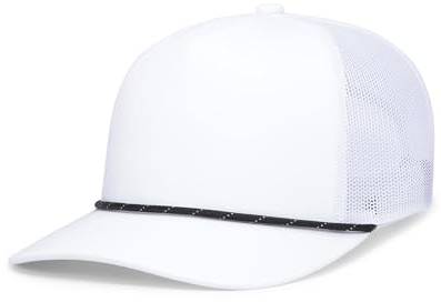 Pacific Headwear Unisex-Erwachsene Weekender Trucker Cap, Weiß/Schwarz/Weiß, Einheitsgröße