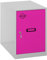 Simon Rack Simonlocker Kommode, klein, 475 x 400 x 500 mm, Amario aus Metall, inkl. Schlüssel, Grau/Rosa