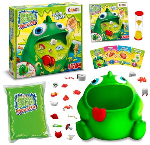 Magic Slime Monster Board Game - Spannendes Spiel mit gruseligen Überraschungen und Kinder Schleim, Gesellschaftsspiele ab 3 Jahren