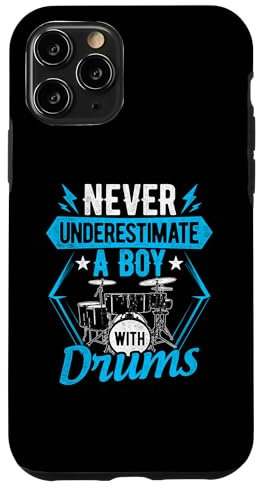 Custodia per iPhone 11 Pro Mai sottovalutare un ragazzo con batteria batteria batteria Rock Band