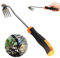 Topbashgo - Dispositivo di rimozione delle erbacce, strumento da giardinaggio, raschia fughe con manico (impugnatura in gomma, 4 denti)
