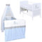 Babybett Komplett Set Max Prince 60x120 weiß Kinderbett umbaubar zum Juniorbett inkl. Bettwäsche Set Komplett (Prince Stars)
