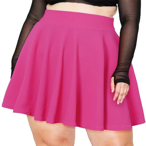 Moon Wood Mini Faldas Mujer Verano Tallas Grandes,Versátil Minifalda Sexy de Cintura Alta Falda Pantalon Elástico Casual Rosa Palo L