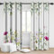 Bovlleetd Pflanzen Blumen Verdunkelungsvorhänge, Polyester grüne Blätter Zweige Bunte Blumen Fenster Vorhänge Botanische Blätter Floral Vorhänge für Home Wohnzimmer Vorhang, 2 Panels 140x245cm