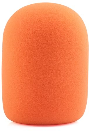 LEFXMOPHY Re20 Windschutzscheibe für Electro-Voice RE20 / RE27 / RE320 Mikrofon Pop Filter, Orange WS-PL2 Windschutzscheiben-Ersatz für EV RE-20 / RE-27 / RE-320 Mikrofon-Schaumstoffabdeckung