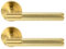 HANDLEZONE® Evo Knurled Grip Lever On Round Rose Door Handles, Internal Passage Latch Handles, 1 Set - Brushed Brass