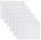 Gesteppte Tischsets aus 100 % Baumwolle, rechteckig, maschinenwaschbar, 33 x 45,7 cm, für Küche oder Esstisch, rechteckig, 33 x 45,7 cm, Weiß, 6 Stück