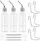 3 Pcs Rabbit Water Bottle, Portable Automatic Pet Hanging Water Bottles No Drips Hamster Water Dispenser Bottles with Holder (Clear, 180ml)