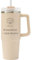 XXL Henkelbecher mit Name, Spruch, Motiv Gravur - Farbe creme, 900 ml - personalisierter Trinkbecher mit Deckel, Strohhalm, großer Kaffeebecher, Isolierbecher, Partybecher, Geschenkidee