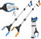 GROFIS 2 Pièce 110cm Pince Ramasse Objet Pliable, Pince de Préhension en Aluminium, Tête Rotative à 90° Pince Ramasse Dechets avec Pointes Magnétiques, Pince pour Ramasser pour Personnes Agées