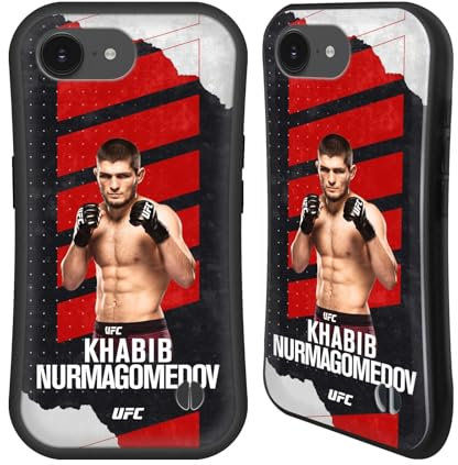 Head Case Designs Offizielle UFC Kampfkarte Khabib Nurmagomedov Hybride Handyhülle Hülle Huelle kompatibel mit Apple iPhone 16e
