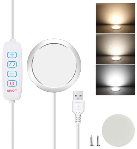 Lhdfyqt Kit de Lámparas LED para Impresora 3D, Componentes de Luz LED para Impresión 3D, Modelos de Luz Nocturna Accesorios, con Adaptador USB, Tres Temperaturas de Color