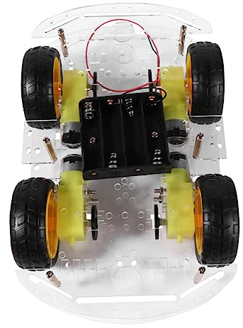 ibasenice Intelligentes Auto-Chassis Chassis-bausatz für Junge Mädchen Selbstmontage-Chassis mit Code-Disk Mechanische Konstruktion Leicht zu Installieren für Bildungszwecke und Roboter-wett