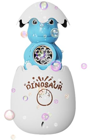 Seifenblasenmaschine – beleuchteter Dinosaurier-Eierbläser, lustige interaktive Seifenblasenmaschine für Kinder, Ostern, Weihnachten, Hinterhof, Garten, Party, Strandaktivitäten
