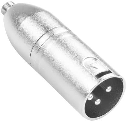 QIANRENON XLR Male to Locking TRS 3.5mm Female Balanced Audio Adapter 3Pin Xlr Plug to Lockable 1/8 TRS Jack Microphone Connector 3Pin-XLR to Locked 3.5mm Converter, for Headphone Camcorder Mixer