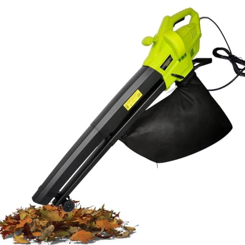 3000W Elektrischer Laubbläser & Vakuum | 270km/h & 13,2m³/min Hochleistungs-40L Schultergurt Mulchsack für Rasen Hof & Schneeräumung